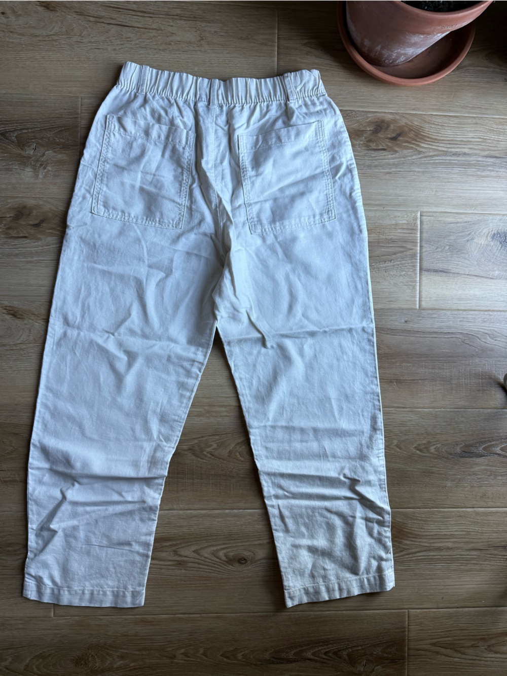 GAP Cream Linen Cotton blend pant